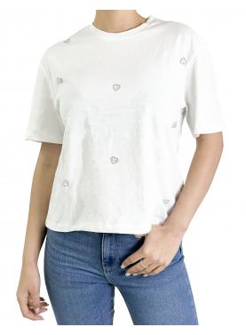 T shirt con dettagli in argento Only
